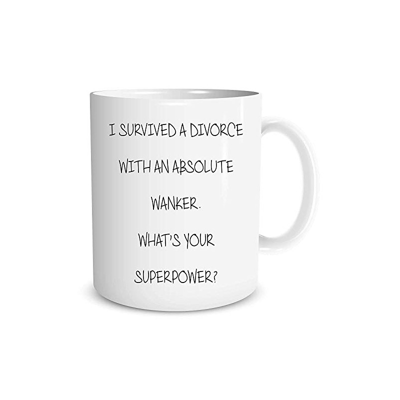 Funny Novelty Mugs Survived A Divorce Gift Present Joke Quote