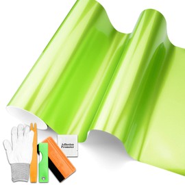 JDMBESTBOY 2FTx5FT Free Tool Kit Lime Green Gloss Metallic Glossy Car Vinyl Wrap Decal Film Automotive Decoration Sticker