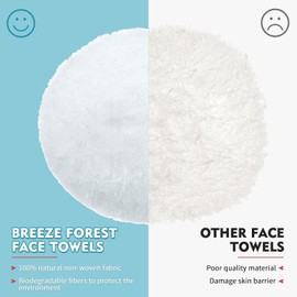 Toalla facial desechable XL, 100 toallitas faciales biodegradables ultra suaves, 9,8" x 11" extra grandes, toallitas faciales secas, toallitas desmaquillantes para limpieza facial para pieles