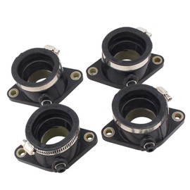 Riloer Carburetor Intake Manifold Boot, Compatible with Suzuki GS550E 1980, Compatible with Suzuki GS550T 1981, and so on, Black, 4 pcs