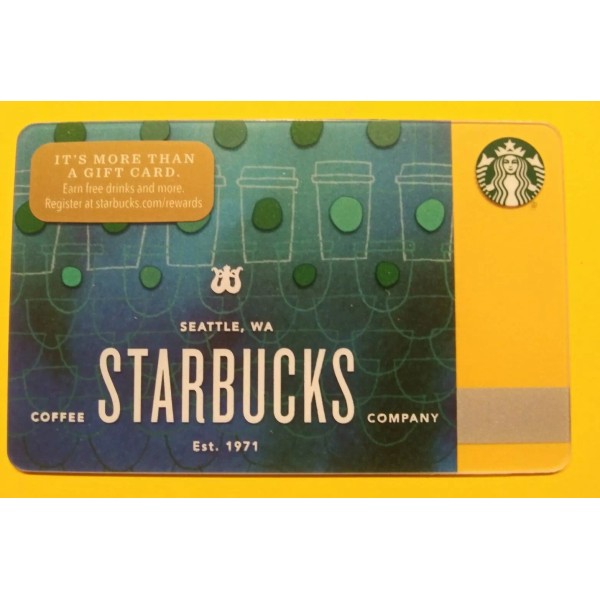 STARBUCKS CARD 2017 " CUP SCALES " UNIQUE CARD~ GREAT
