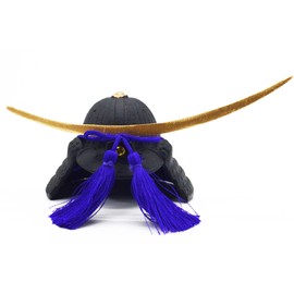 Mini Helmet Ornament Date Masamune (Black & Gold Brocade Zabuton)