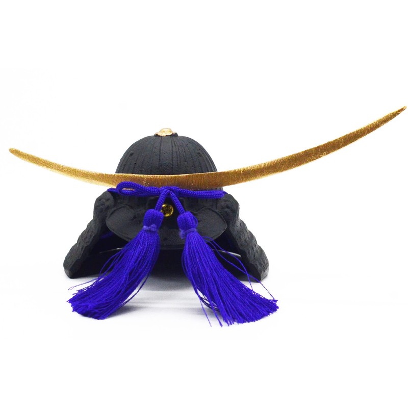Mini Helmet Ornament Date Masamune (Black & Gold Brocade Zabuton)