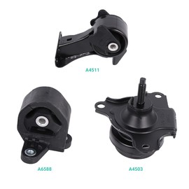 3Pcs Engine Motor Mount Compatible with Honda Civic L4 1.3L 2003 2004 2005 Transmission Mount Set, Replace A4503 A6588 A4511