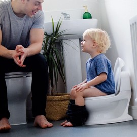 Nuby Nuby My Real Potty Training Toilet with Life-Like Flush Button and Sound - 18+ Months - White