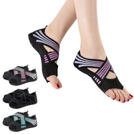 Naturally Ideal Foot Arch Walk Supporter for Women - Foot Orthotic, Arch Support, Foot Massage, Yoga Shoes, Core Walk Training, Gym, Indoor Use, Anti-slip Yoga Socks, Core, Magical Walk (Pink, M