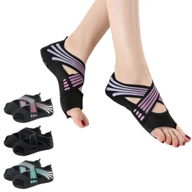Naturally Ideal Foot Arch Walk Supporter for Women - Foot Orthotic, Arch Support, Foot Massage, Yoga Shoes, Core Walk Training, Gym, Indoor Use, Anti-slip Yoga Socks, Core, Magical Walk (Pink, M