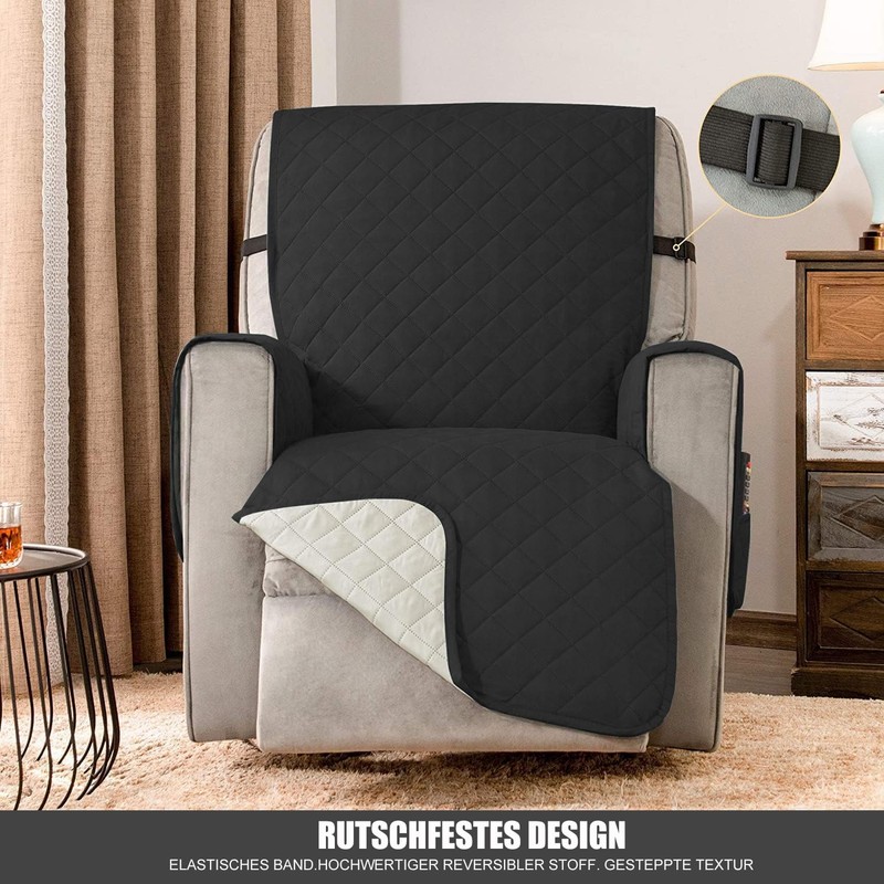 Reclining Sofa Armchair Cover, Armchair Cover, Armchair Protector with Pockets,