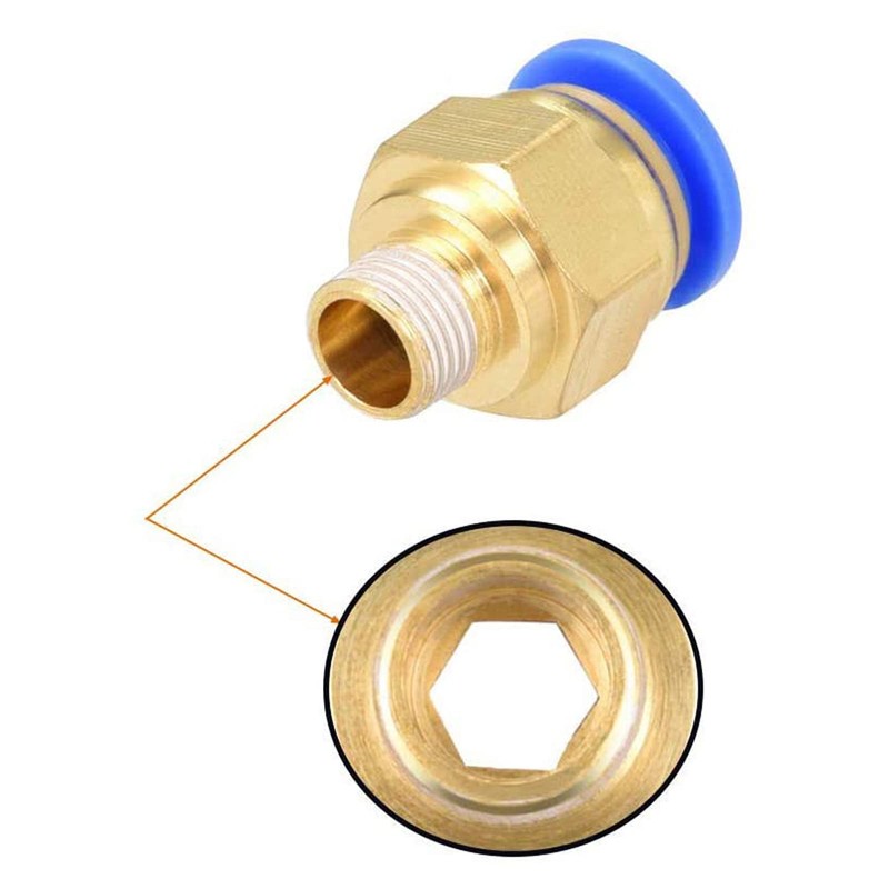 PC10-01 Push to Connect Fittings, 10mm Tube OD x 1/8”