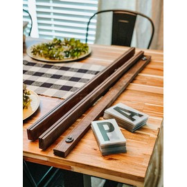 XL LETTERBOARD Changeable Wall Letter Board | Letter Ledge | Changeable Wooden Wall Menu Letter Board | 5 Color Options & Sizes | Choose From 132 OR 264 Letters/Numbers | Wall Ledge Shelf