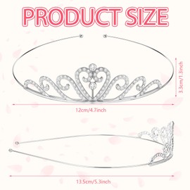 Tondiamo 30 Pcs Tiaras Bulk for Girls Princess Crown Rhinestone Tiaras Bendable Adjustable Headband for Kid Hair Accessory (Delicate Style)
