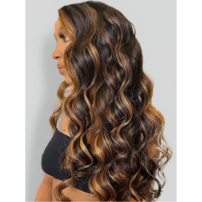YIROO 7x5 Bye Bye Knots Highlight Balayage Brown Body Wave
