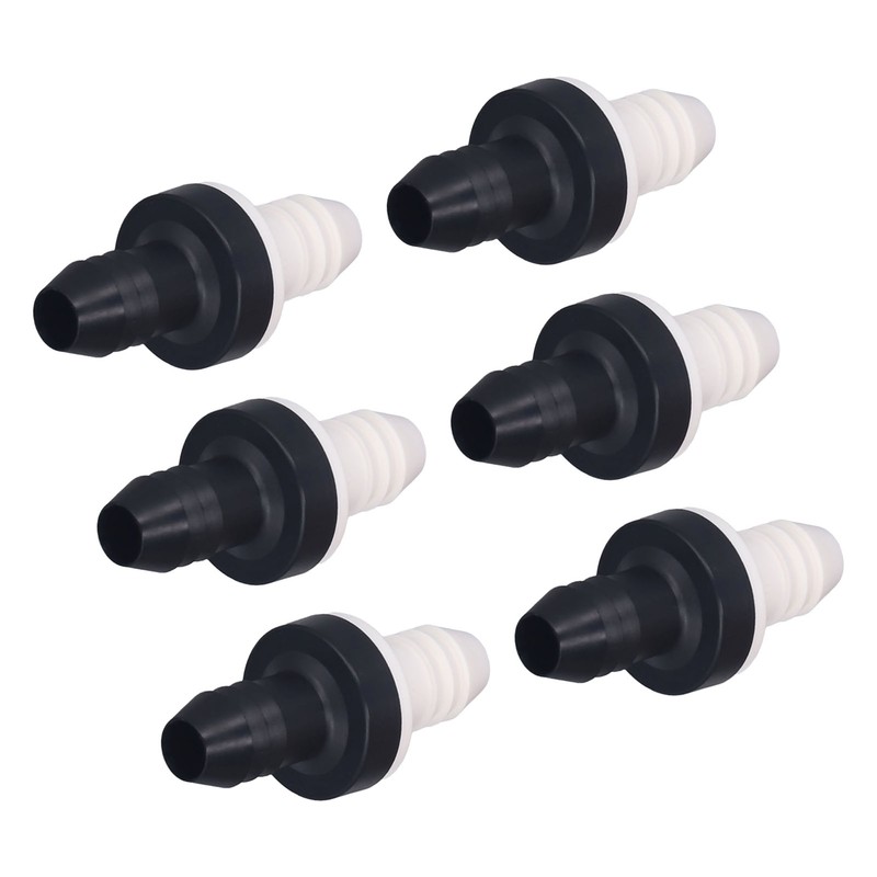 6Pcs Check Valve Plastic Non Return 1 Way Inline Valve
