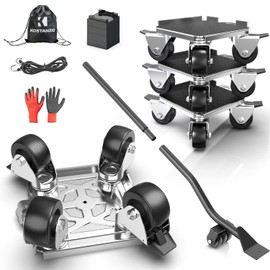 Furniture Moving Dolly with Reinforced Steel Panel Heavy Duty,360°Swivel & Top Brake Furniture Movers with Wheels,Furniture Lifter Set of 4 up to 1100 LBS for Appliances,Sofa,Fridge,Washing Machine