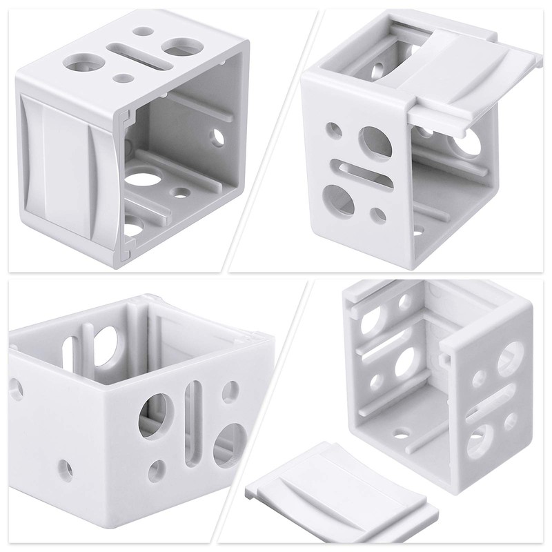 Jetec 2 Pieces 1 Inch Mini Blind Brackets White Plastic