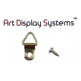 ADS ART DISPLAY SYSTEMS ART DISPLAY SYSTEMS 50 Small Triangle D-Ring Strap Hangers 100 #6 3/8" Screws