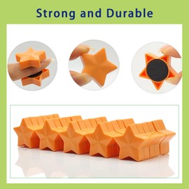 PYJLBX 30Pcs Fridge Magnets Strong Magnet Small Magnets Whiteboard Magnets Heavy Duty Magnets for Crafts, Mini Magnets fridge magnets for adults, Cute Magnets for Whiteboard,Notice Board (Star,Orange)