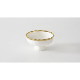 Pampa Bay - tazón de patas pequeñas, salerno dorado, cocina, regalo, 6 x 3.25 pulgadas, CER2848WG