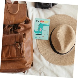 Healvian Cartoon Dinosaur and PU Passport Holder Travel Document Organizer Card Slots Cute Passport Cover for Boys and Girls and Adults Lightweight and Portable Design