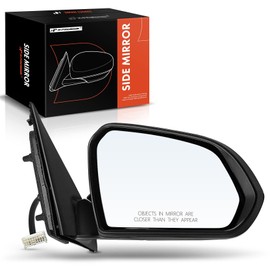 A-Premium Passenger Side Power Door Mirror - Compatible with Hyundai Sonata 2015 2016 2017 - Heated Manual Folding Black w/Turn Signal and Blind Spot Detection Outside Rear View Mirror