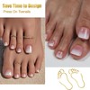 False Toenails, Gradient Natural Artificial Toenails for Sticking, Full Cover