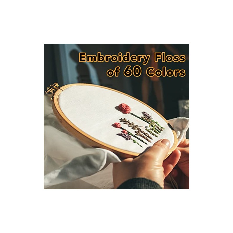 LOVIMAG Embroidery Floss 60 Skeins Per Pack for Cross Stitch