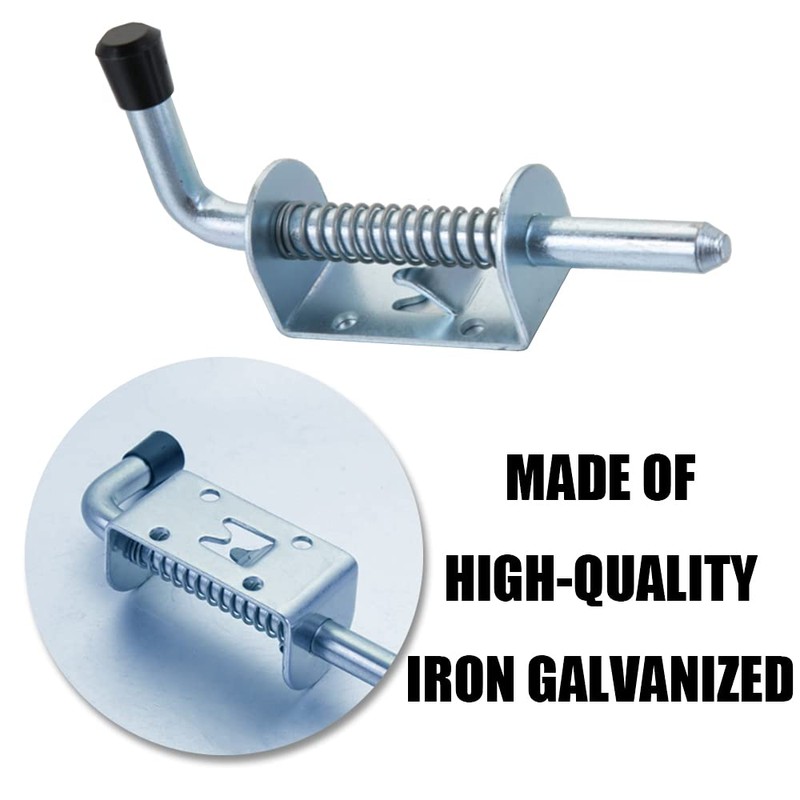 2 Pcs Garage Animal Spring Bolt Metal Lock Barrel Bolt