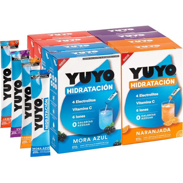 YUYO Vitaminas | 80 sobres de Electrolitos con Vitaminas en
