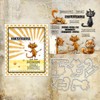 LZBRDY Cute Funny Pet Cats Cutting Dies Clear Stamp DIY