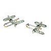 Trombone silver-plated torpedo cufflinks in padded gift box