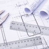 4 pcs Ruler 30cm, Plastic Clear Shatterproof Rulers