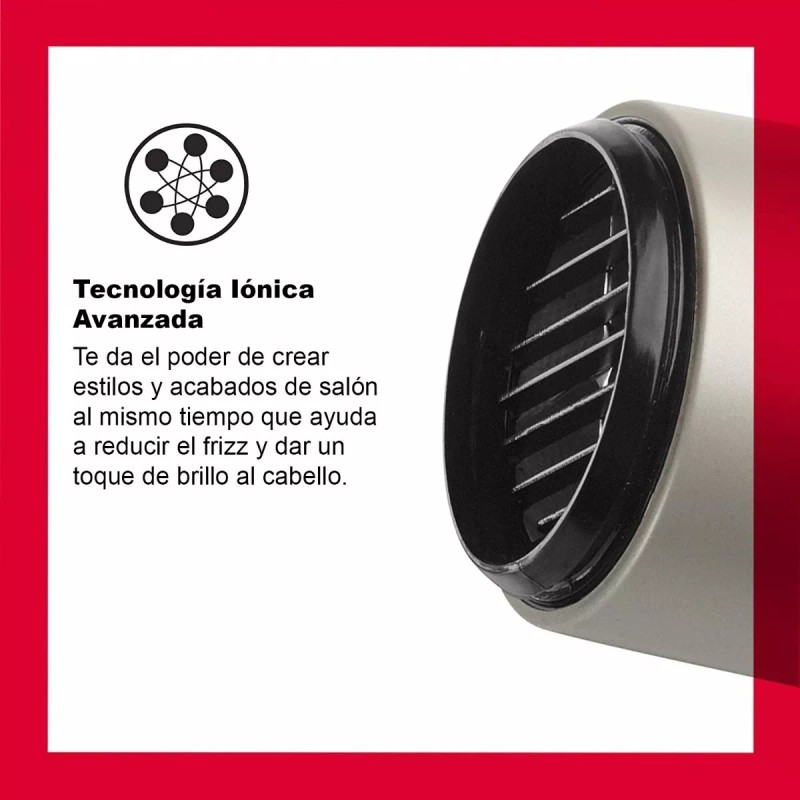 Revlon Secadora de cabello Revlon RV473CP1 gris y negra 110V
