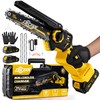Mini Electric Chainsaw - DECERK Brushless 6-inch Chainsaws Cordless, Portable