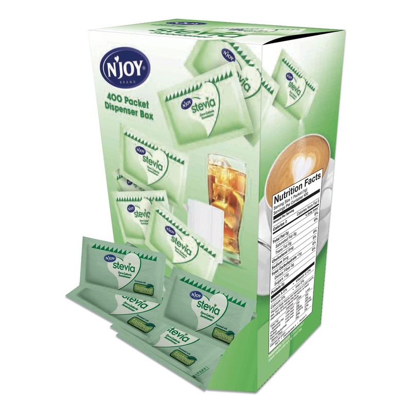 N'Joy 1625535 N'Joy Stevia Artificial Sweeteners 400/Box (83221)