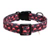 Flamingoes Patterns Dog Collar with Pendant, Durable and Soft Cotton