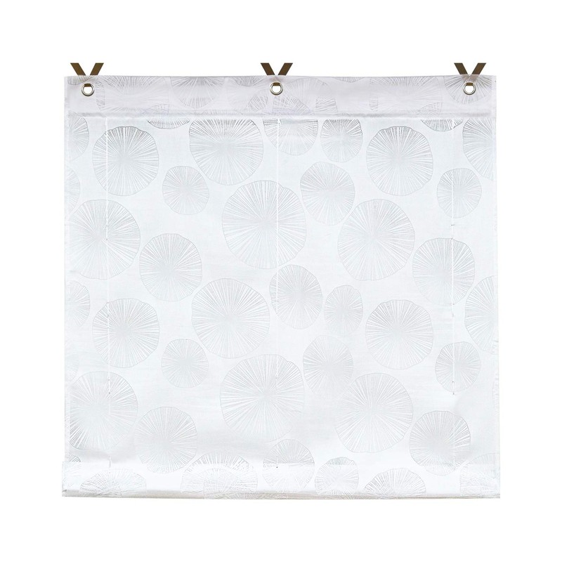 SCHOAL Roman Blind No Drilling Required Burnout Curtains Transparent Eyelet