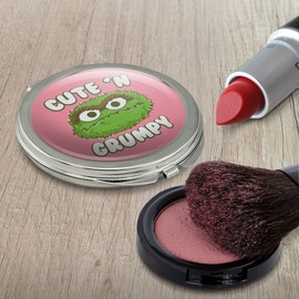 Sesame Street Oscar Cute 'n Grumpy Compact Travel Purse Handbag Makeup Mirror