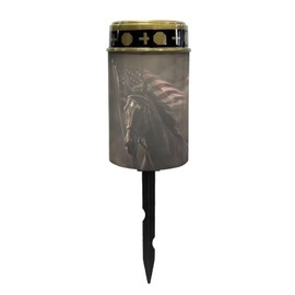 Hechitok American Flag Horse Solar Garden Stake Lights Solar Lights Outdoor Garden for Cemetery Grave Decorations, Memorial Gift, Christmas Yard Art, Sympathy Gifts