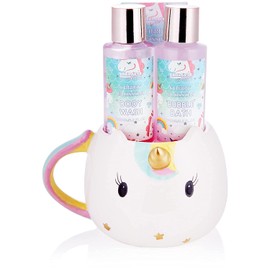 BRUBAKER Cosmetics 4-Piece Unicorn Bath and Shower Set Cherry Blossom Fragrance in Unicorn Cup