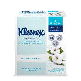 Humectante con Flor de Algodón y Jazmín, Suavidad Natural, Libre de Sulfatos y Parabenos, 3 Barras de 110g