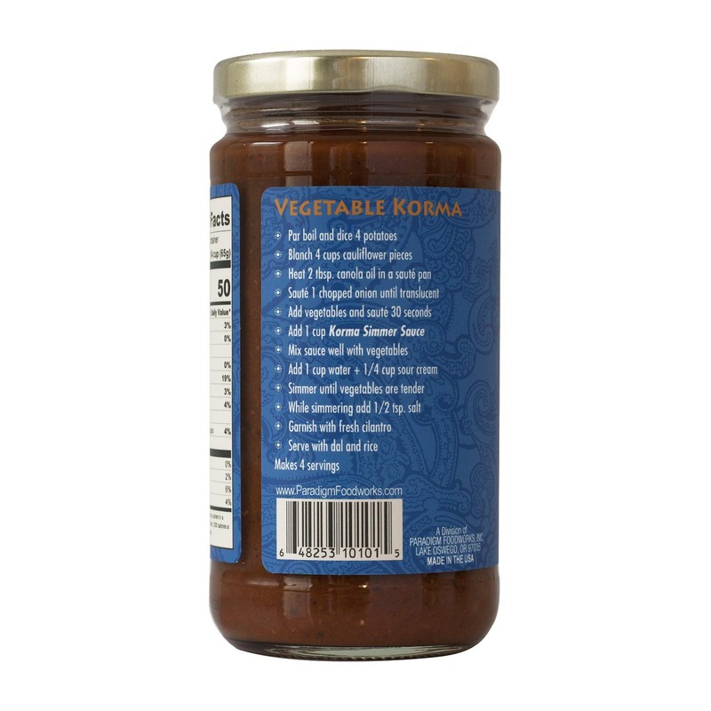 Paradigm Foodworks International Sauces (Korma Simmer Sauce)
