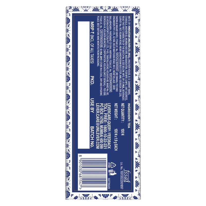 Taj Mahal Brooke Bond, 1 Leaf Tea, 100 Tea Bags