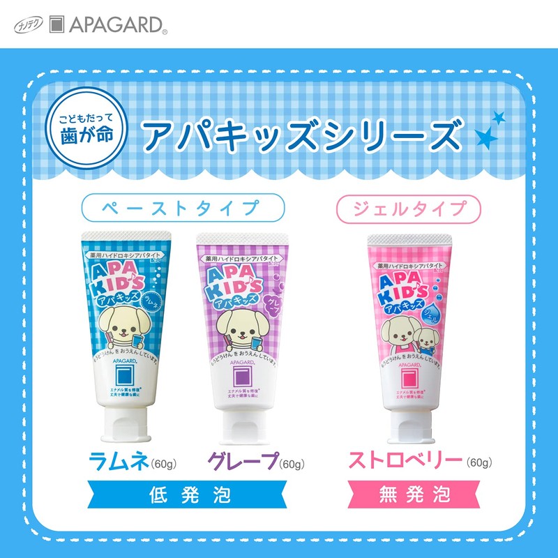 APAGARD Apa Kids Ramune Bugle Prevention Toothpaste, 3 Pieces, 2.1