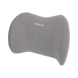 A ABSOPRO Breathable Car Seat Lumbar Cushion Memory Foam Support Ergonomic Design 29x43x10.5cm Gray 1 Pc