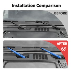 Windshield Wipers Arm Cover Trim Front Window Wiper Cover for Jeep Wrangler JL JLU & Gladiator JT 4xe 2018-2025 Exterior Accessories 8PCS Blue