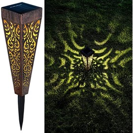 6Pcs Solar Lights Outdoor Decorative Pathway Garden Stakes Lights Waterproof LED for Patio, Walkway, Lawn Decorations (Copper)