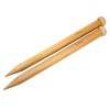 Knitting Needles Bamboo Single Point Eco Friendly Pair 25cm x