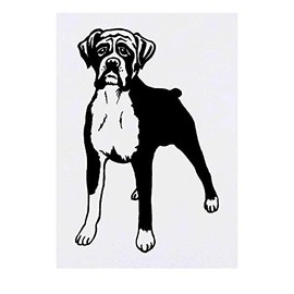 Azeeda 'Boxer Hund' Temporäres Tattoo - Hautfreundlicher & Ungiftiger Abziehbild · Wasserfest (TO00024599)