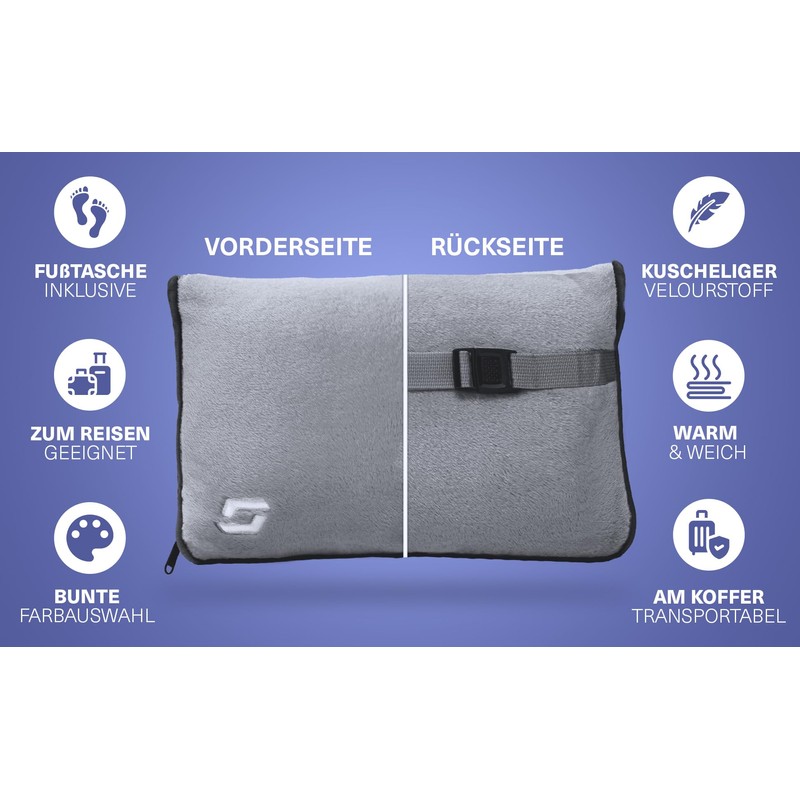 STYNGARD Aeroplane Blanket with Soft Pillowcase - Travel Blanket 2