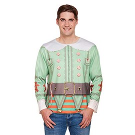 HENBRANDT Christmas Elf Top (One Size) Adult's Fancy Dress Costume
